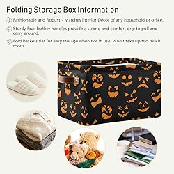 WELLDAY 2PCS Storage Basket Halloween Cute Large