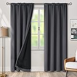 BGment Grey Blackout Curtains 84 Inch Length 2