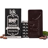 L&ouml;k Foods Dark Chocolate Bar 100% Cacao | Fair Trade, Kosher, Gluten Free, Vegan, Bean-to-Bar, Sugar-Free, No Sugar Alcohol, No Artificial Sweetener, Keto Friendly, Low-Carb, Paleo | 3.0 Ounce 6 Pack