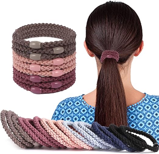 9 PCS Ponytail Holders Thick Hair Ties for Women, Hair Ties for Thick