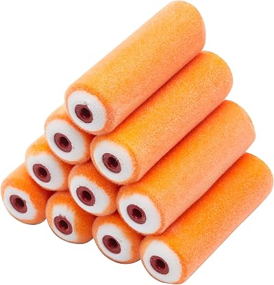 ProDec Advance 10 Pack 4 Inch Flock Mini Paint Rollers for Gloss Satin Finish