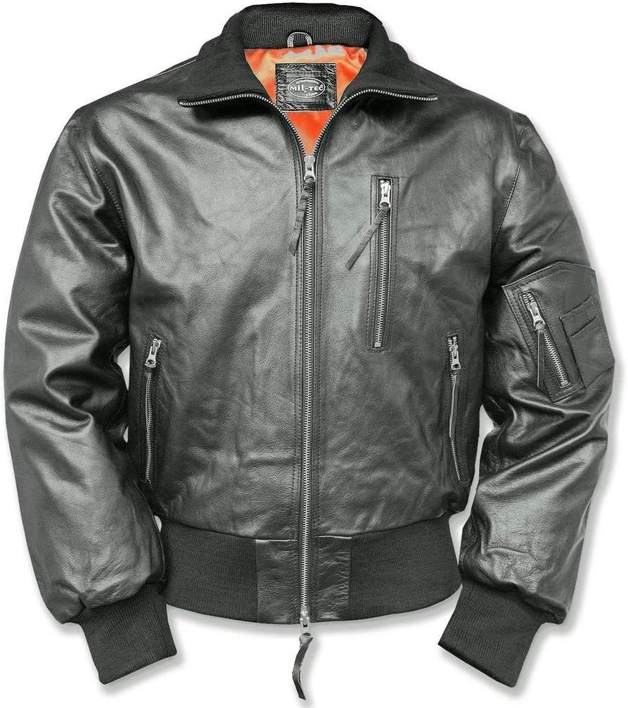 Camo Outdoor MILTEC BW German Army Leather Pilot Mens Bomber Flight