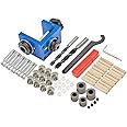 Evwoge Woodworking Drilling Locator Tool Kit Aluminum Alloy Pocket Hole Jig Kit System Drill 8mm/15mm Hole