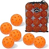AILANFEI Pickleball Balls 6 Pack | 12 Pack- 40 Holes Outdoor Pickleball with Bag, Perfectly Balanced, High Bounce, Crack-Resistance，USAPA Standard - Multiple Colors