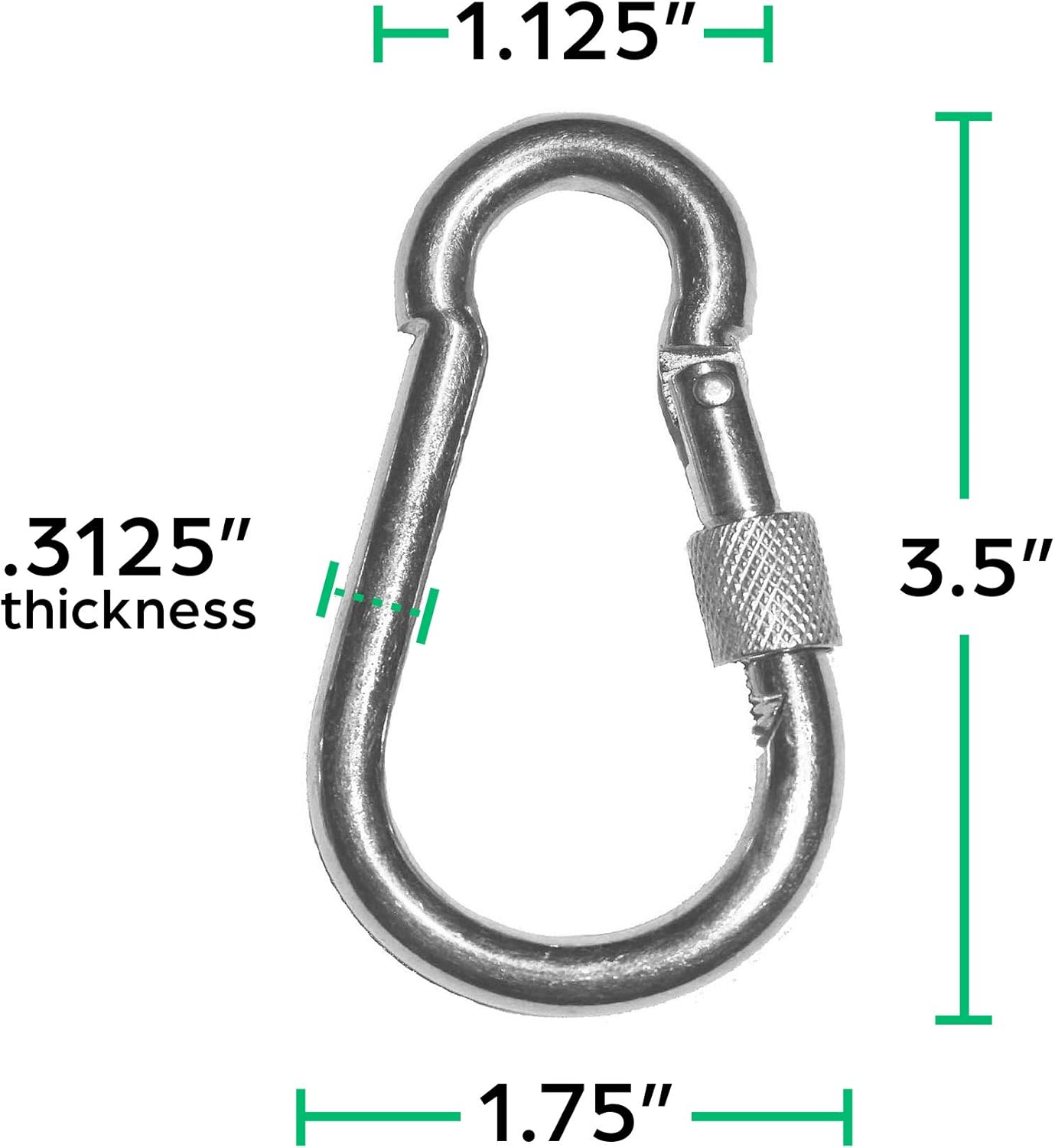 Jungle Gym Kingdom Swing Set Brackets - Heavy Duty Swing Hanger w/ Locking Snap Hooks - Indoor/Outdoor Playground Swing Set Accessories for Kids Swing (Set of 2): Toys & Games