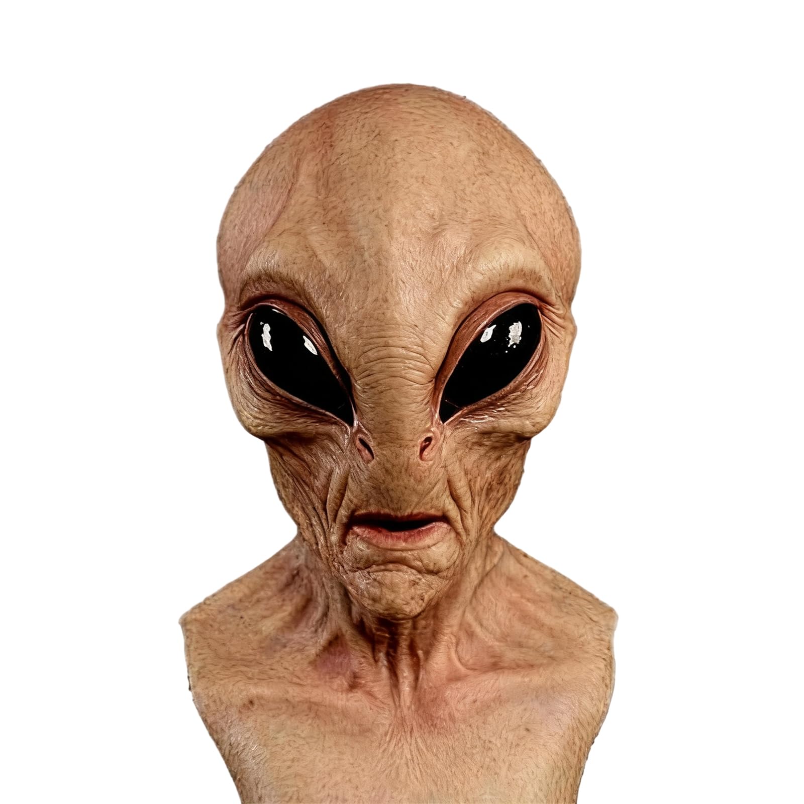 Kenmohuo Halloween Alien Funny Mask, Scary Realistic Latex Full Head Masks for Adults Costume Parties Carnival Cosplay Prop