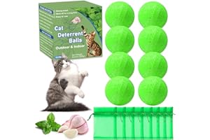 MULTILASER Cat Repellent Outdoor, Natural Peppermint Oil Cat Deterrent Outdoor Indoor, Cat Repellent Keep Cats & Dogs Off Lawn, Yard, Garden, Mulch & Flower Beds Permanently 8 Pack