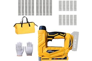 2 in 1 Nail Gun/Narrow Crown Stapler for Dewalt 20V Battery,Cordless Brad Nailer with Depth Adjustment,2000 Nails/Staples(Max