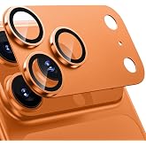 WSKEN for iPhone 17 Pro Max Camera Lens Protector - Military Grade Design | Strong Adhesion, Daily Shatterproof, Metal Aluminum Alloy Tempered Glass Camera Screen Protector, Cosmic Orange