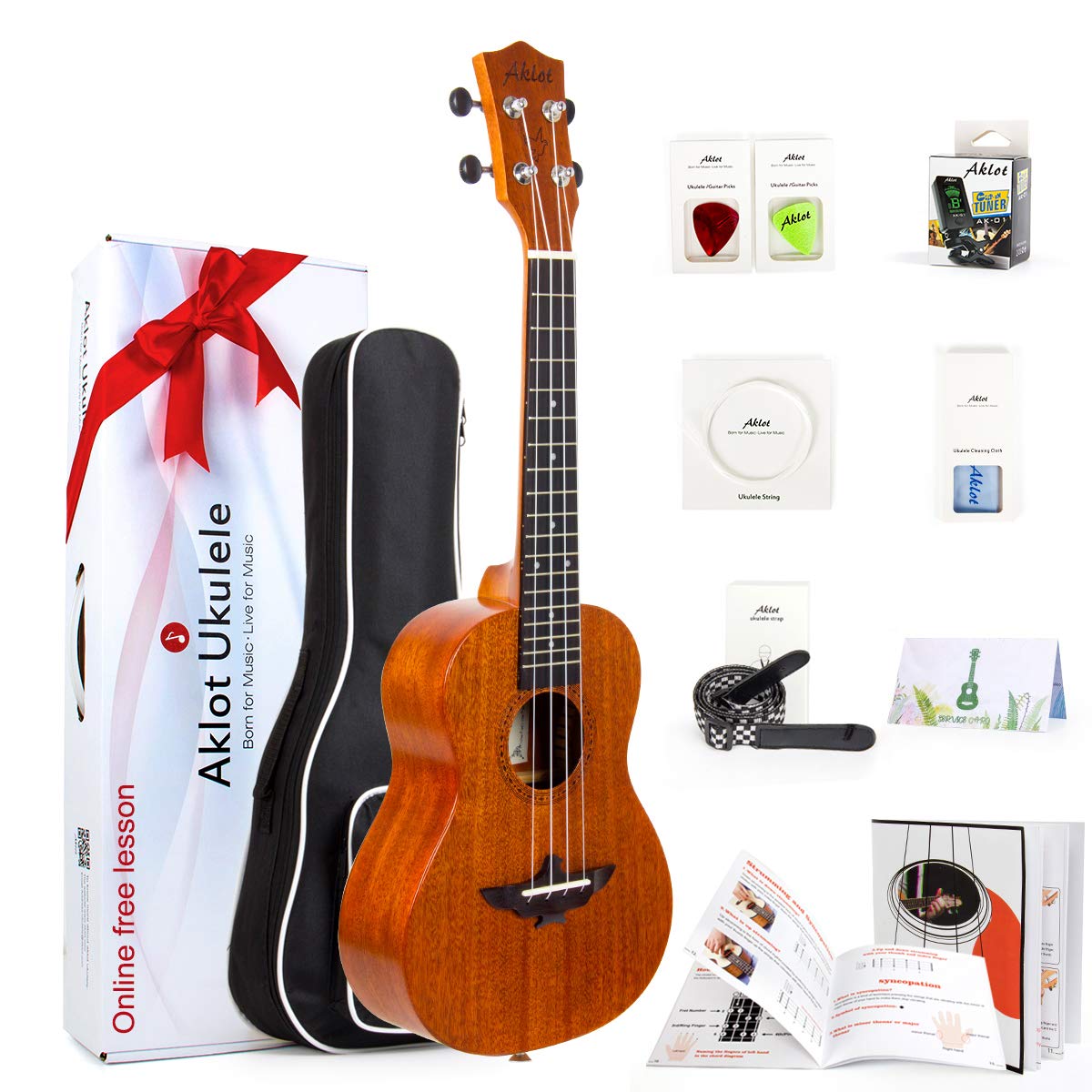 Tenor Ukulele 26 Inch Solid Mahogany Uke For Professional Player With