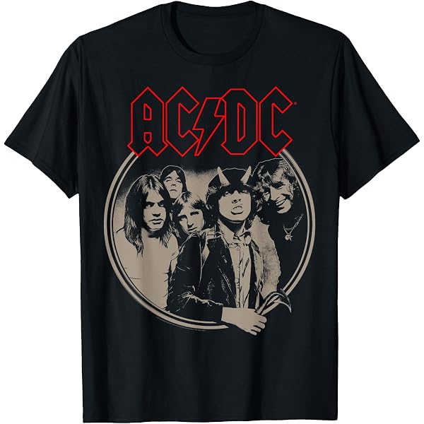 AC/DC Men's High Voltage T-Shirt – Official Band Merch, Black, Size Large
