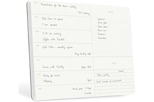 Pinesman - Elegant Weekly Planner Notepad, Undated, 11.22" x 7.87", 52 Sheets (Whole Year), Gold Foil, Tear Off Sheets, Minimalist Work Planner Pad, Weekly To Do List Notepad, Eco-friendly, FSC™ Certified Weekly Desk Planner