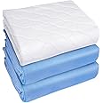 Ultra Soft Quilted Pet and Chair Pads, Washable and Reusable Incontinence Underpads, 18" X 24" (3 Pack), Waterproof Sheet and