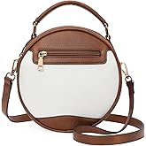 GOIACII Top-Handle Crossbody Bags for Women Soft Leather Trendy Purse Circle Handbags Small