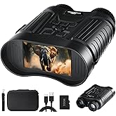 ANGDAOBIA Night Vision Goggles, 4K Night Vision Binoculars for Adults, 3'' HD Screen & 8X Digital Zoom External Flashlight, 2000FT Viewing Range for Outdoor