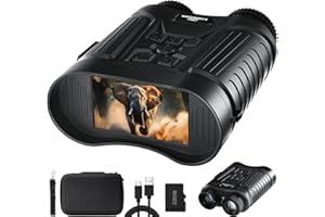 ANGDAOBIA Night Vision Goggles, 4K Night Vision Binoculars for Adults, 3'' HD Screen & 8X Digital Zoom External Flashlight, 2000FT Viewing Range for Outdoor