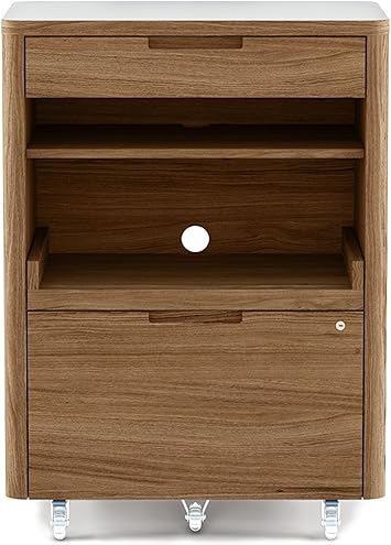 Amazon Com Bdi Kronos Mobile Multifunction Cabinet Satin White