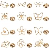 12PCS Daisy Small Flower Brooches Pin Lapel Pins for women Gold Bow Heart Leaf Butterfly Brooches Pins Flower Modesty Pin for Dress Skirt Scarf Hat Clothing Decoration Accessories