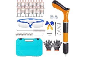YSAEKYEO Nail Gun for Concrete Nail Gun, Manual Concrete Steel Nails Gun Fastening Rivet Tool with 50 Pcs Nails, Home Wall Fastening Tool, Wire Slotting Device, Wall Fastener Suspended Ceiling Decoration Tools