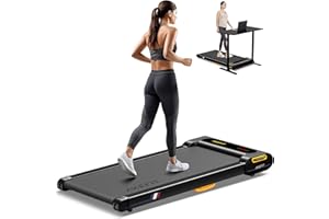 AXEFIT Walking Pad Treadmill, Under Desk Treadmill, Treadmill for Home Office, Quiet Treadmill 2 in 1 for Walking and Jogging, 2.5HP Portable Walking Treadmill with Remote Control, LED Display