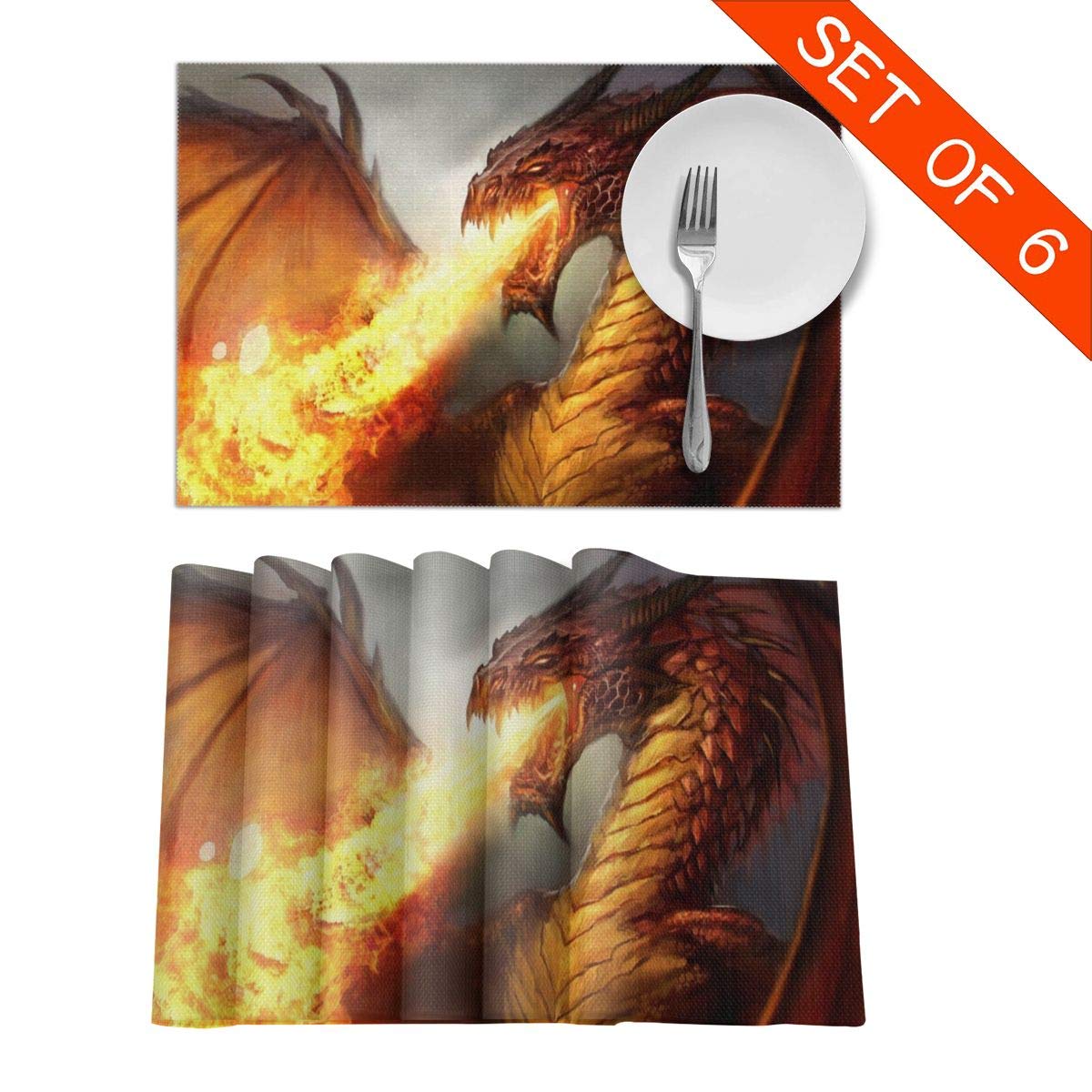 Best Dragon Placemats For Dining Table Set Of 6