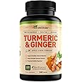 NATURE'S BASE Turmeric Curcumin Supplement - with Ginger, Apple Cider Vinegar, & BioPerine Black Pepper Extract - 95% Curcuminoids - 240 Capsules