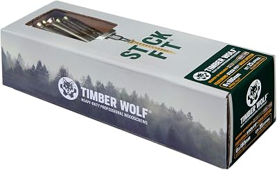 Timber Wolf TW60180 Woodscrews 6.0 x 180mm Box of 25 Zinc Yellow