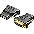DVI to HDMI, CableCreation [2-PACK] Gold-Plated DVI to HDMI Adapter, Male to Female Converter