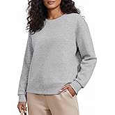 PINSPARK Soft Crewneck Sweatshirt for Women Long Sleeve Lightweight Pullover Yoga Casual Sweatshirts