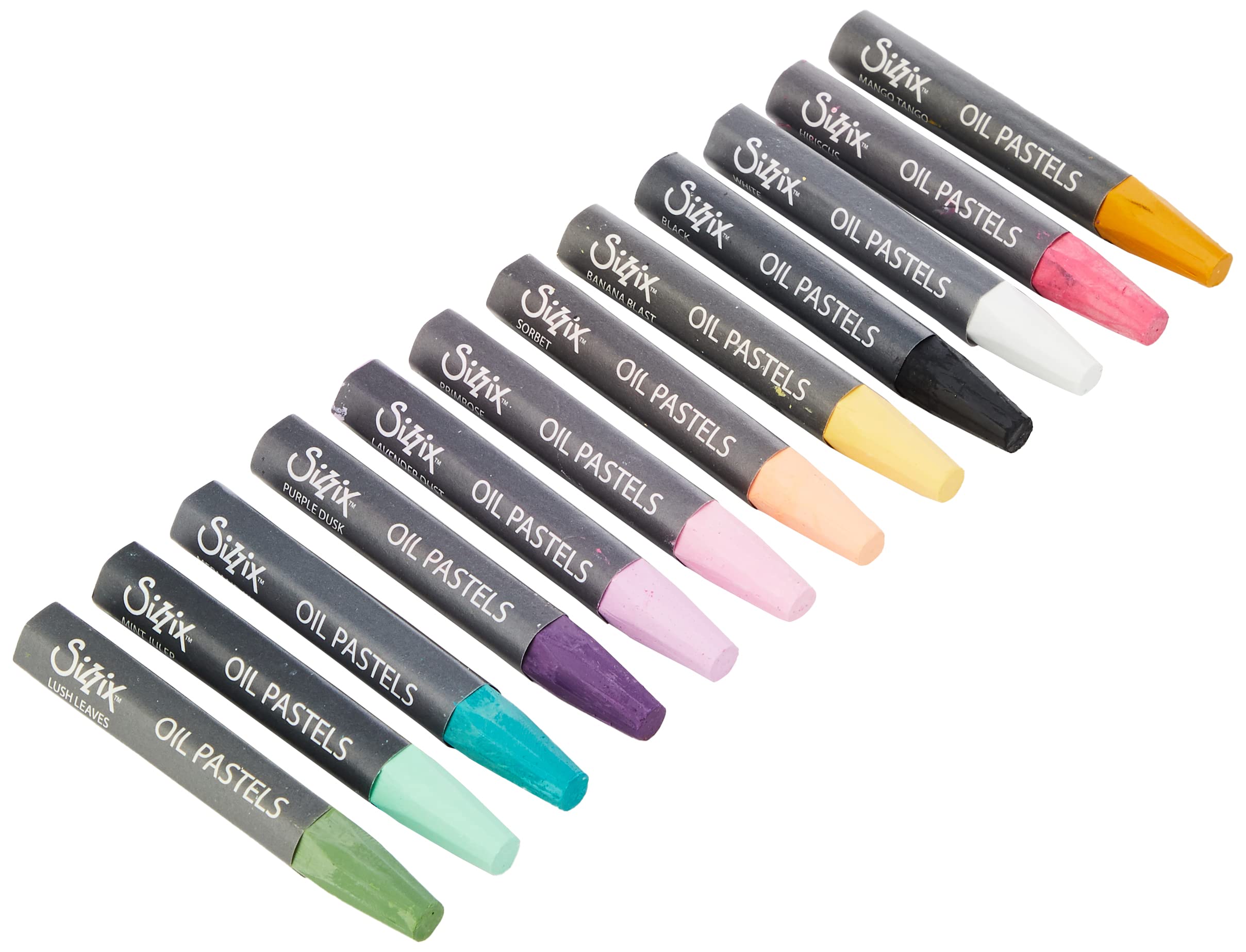 Sizzix Oil Pastels 664667, Assorted Colours, 12 Pack, One Size