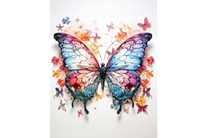 Didfig Easy DIY Paint by Numbers Kit for Adults Beginner Canvas 16x20 Inch Colorful Butterfly Large Paint by Numbers for Home Wall Decor Gifts