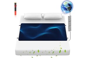 TWK Grounding Mat for Bed, Anti-Slip PU Leather, Grounding Mat Improves Sleep, relieves Stress, with Static grounding Cord and Test Pen (Black, (76.2 * 27.2 inch))