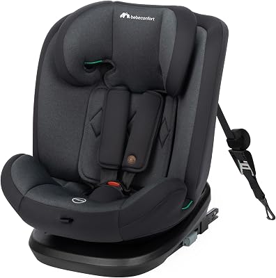 EverFix i-Size Siège auto, Siège auto face à la route, Siège auto ISOFIX, de 15 mois jusqu'à 12 ans, 9-36 kg, 76-150 cm, Tinted Black