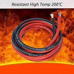 DONOKY 8 AWG Silicone Wire 20ft, Ultra Flexible 8