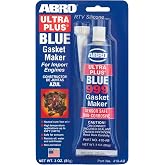 ABRO Ultra Plus 999 RTV Gasket Maker 650&deg;F, Sensor Safe, 3 oz-Blue | Low-odor, sensor-safe formula seals valve covers, oil pans, timing covers and water outlets on modern engines