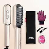 TYMO Hair Straightener Brush UK 2-in-1 Anti-Scald 5 Temp Gold view 7