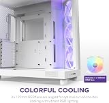 NZXT H6 Flow RGB Compact Dual-Chamber Mid-Tower Case with 3x120mm RGB Fans view 4