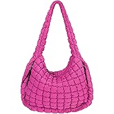 Juoxeepy Quilted Tote Bag Large Carryall Puffer Shoulder Bag Lightweight Padding Hobo Bag