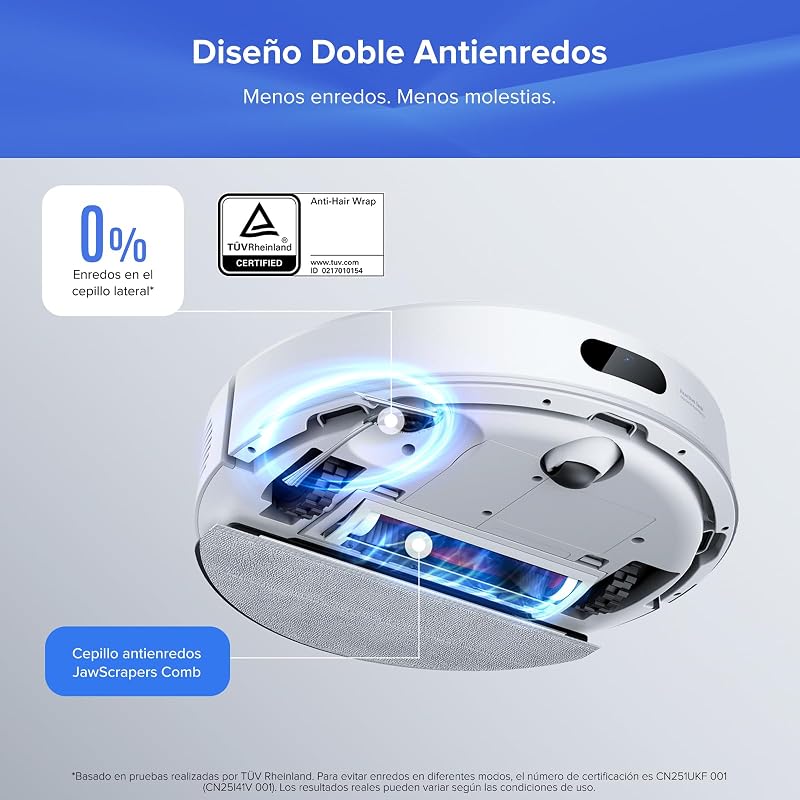 Q7L5+ Robot Aspirador y Fregador Succión Extrema de 8000 Pa,Blanco