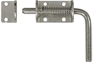 BUYERS PRODUCTS COMPANY Buyers Products B2595LKB Spring Latch Assembly with Keeper, 1/2" Spring Loaded Latch Pin, Zinc-Plated, Ideal for Gate Latch, Utility Latch, Trailer Latch, Cage Latch