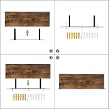 HOOBRO Floating Shelves Set of 2 60 cm Wall Mounted Rustic Brown EBF60BJ01 view 6