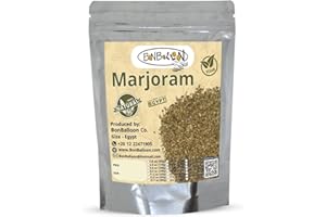 BONBALLOON Marjoram Dried Origanum Majorana Natural Herbal Herb Leaves Leaf Spice Seasoning Mediterranean Egyptian Egypt Arab Arabic Arabian Herbals Herbs Non Gmo Kosher Halal (17.64 oz / 500 gm) بردقوش