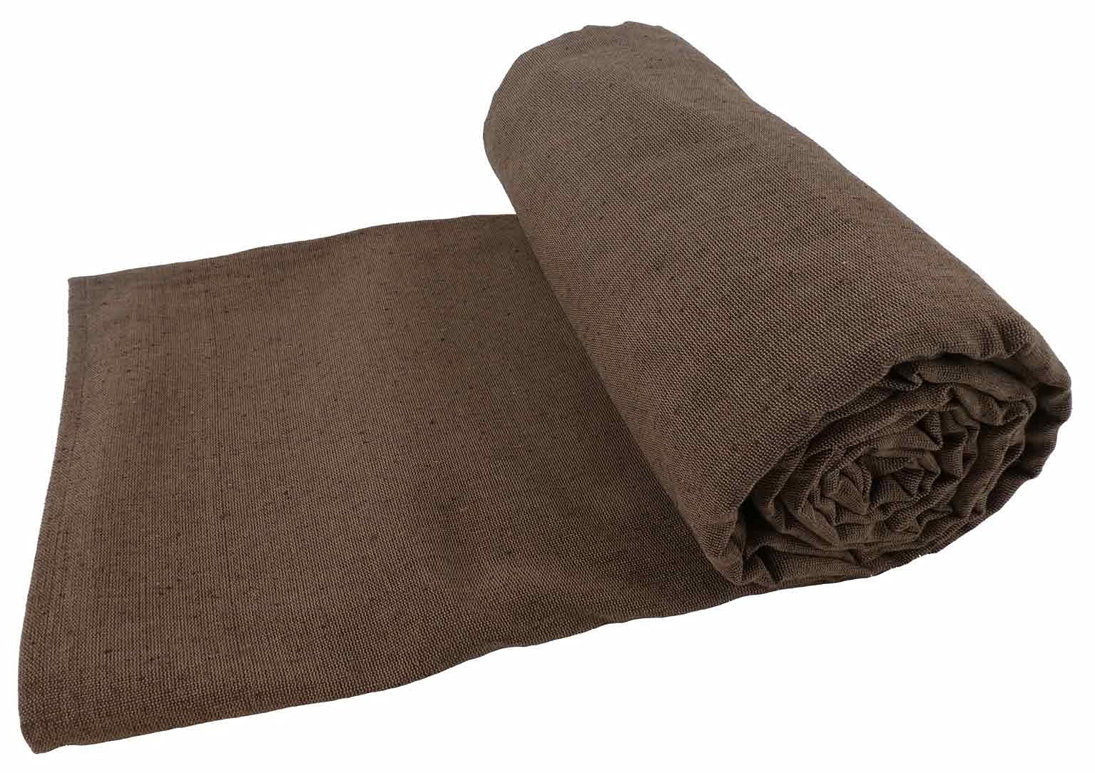 Casatessile Kiara unito plain coloured bedspread furniture cover MAXI 260X300 cm - MARRONE