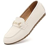 COOL COSER C Women's Wide Loafers Casual Slip on Flat Shoes Women's Comfort Penny Loafers with Arch Support Women Dressy Moccasins