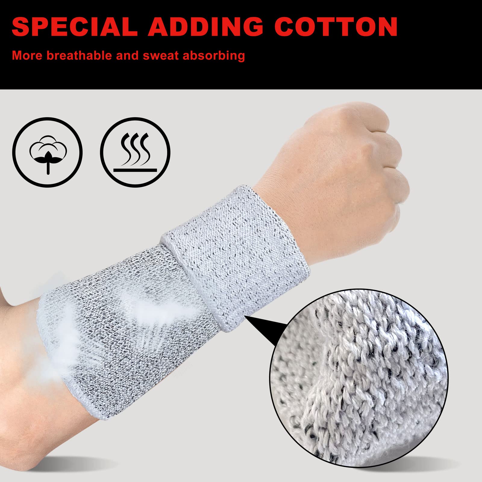 Evridwear Arm Protectors for Thin Skin and Bruising Cut Resistant Arm Sleeves Arm Guards Protective Sleeves for Men Women