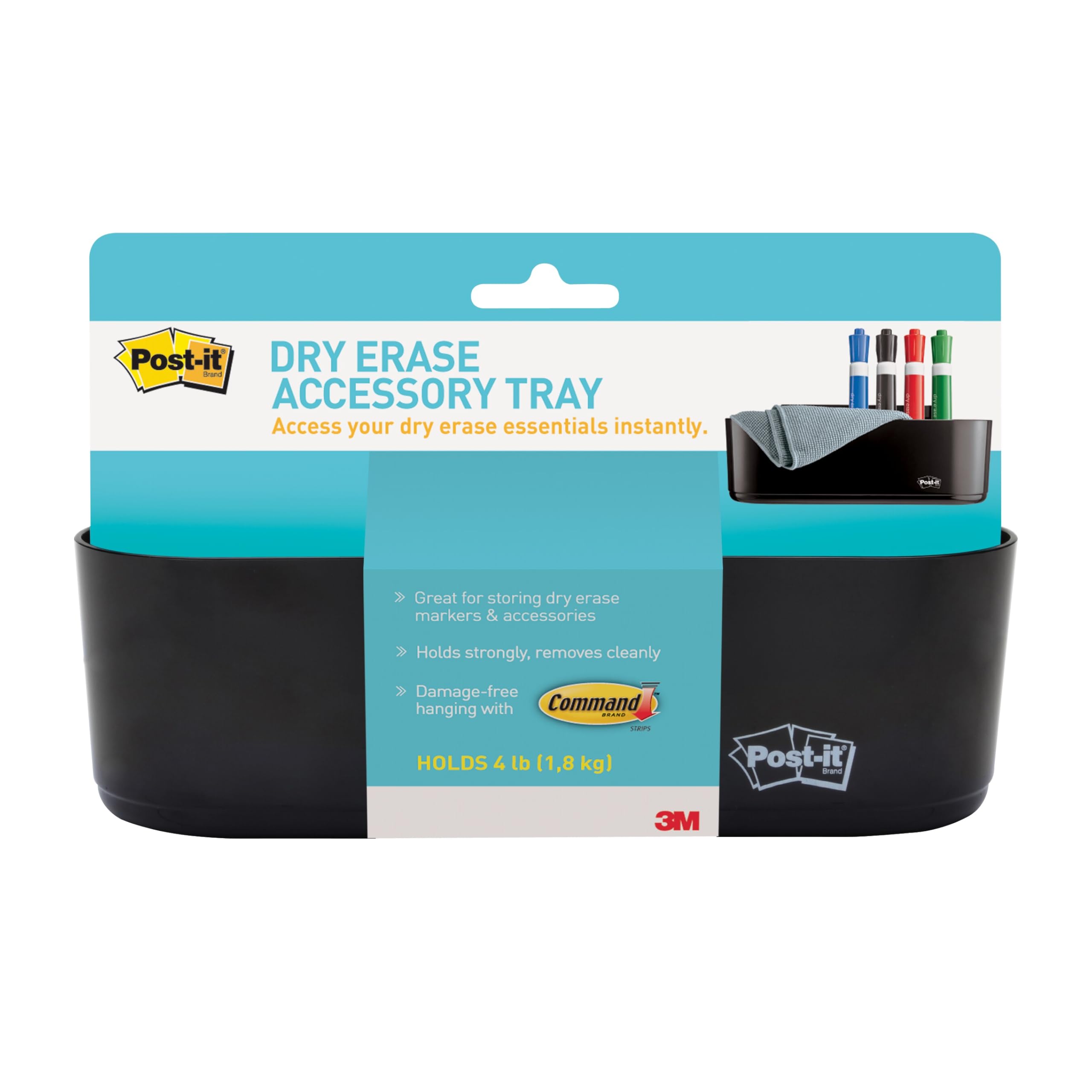 Photo 1 of Post-it Dry Erase Accessory Tray, Black (DEFTRAY)