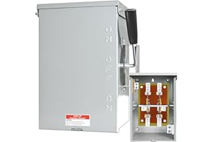 SIGRUPERY Upgraded 200 Amp 2 Pole Manual Transfer Switch, 120/240-Volt 48,000-Watt Transfer Switch for Home Generator, Meeting NEMA 3R Standards for Outdoor and Indoor, with Integrated Neutral