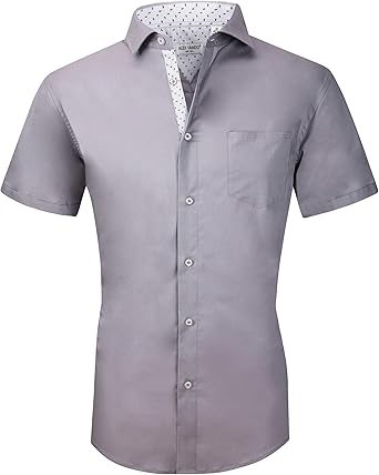 mens short sleeve casual dress shirts