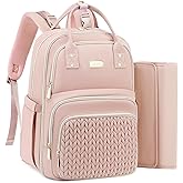 Diaper Bag Backpack - Large Multi functional, Boys, Girls & Baby Travel Essentials Tote with Changing Pad, Insulated Pockets, Stroller Straps, Waterproof - Baby Backpack for Mom & Maternity (Pink)