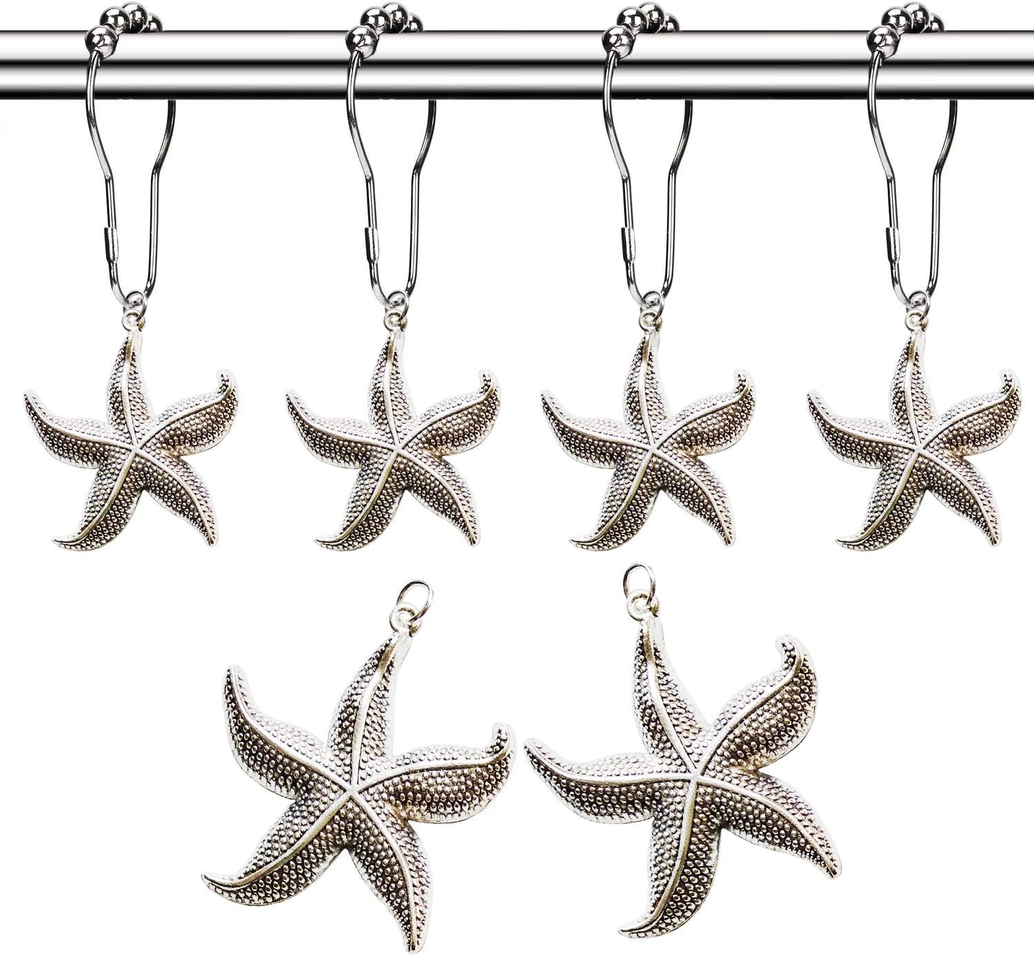 Amazon Com Molika Starfish Shower Curtain Hooks Rings Antique